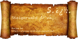 Steigervald Éva névjegykártya