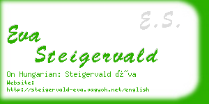 eva steigervald business card